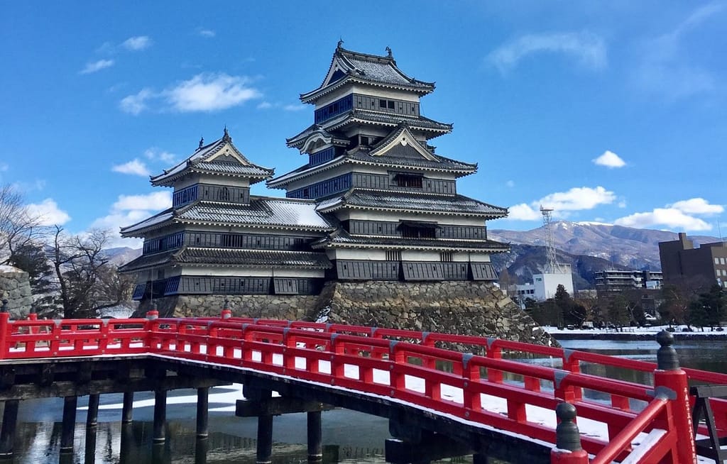 Matsumoto Castle Reb bridge