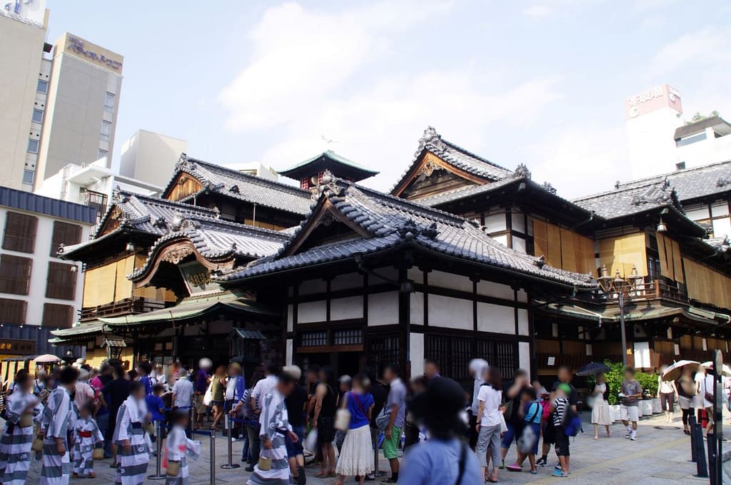 Busy at Dogo Onsen public baths